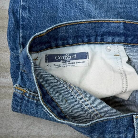 Vintage Carhartt Jeans Relaxed Fit Medium Wash Denim 90s - Picture 5 of 7